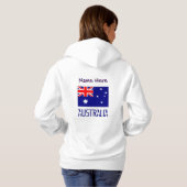 Pull À Capuche Australie Drapeau Australien Bleu Personnalisation (Dos entier)