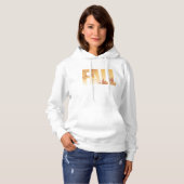 Pull À Capuche Automne Typographie d'automne Design avec Feuille (Devant entier)