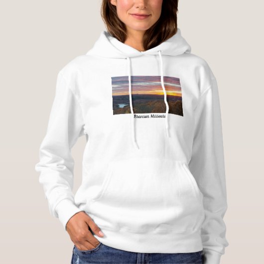 Pull à capuche avec coucher de soleil d'automne da (Devant)
