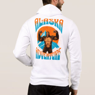 Pull À Capuche Aventure rétro Sasquatch de montagne en Alaska