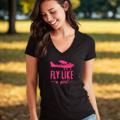 Pull À Capuche Avion Rose Voler Comme Une Fille Mignon Amusant Av