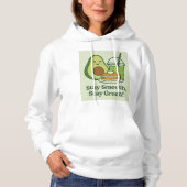 Pull À Capuche Avocado & Smoothie verte - Restez en douceur, rest (Devant)