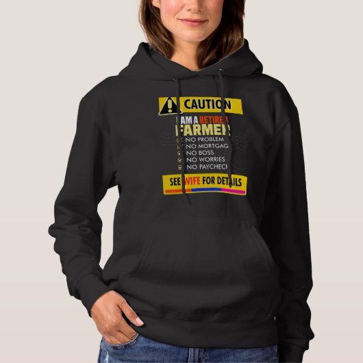 Pull À Capuche Awesome Fermier Retraité Voir Femme Pour Plus De D (Devant)