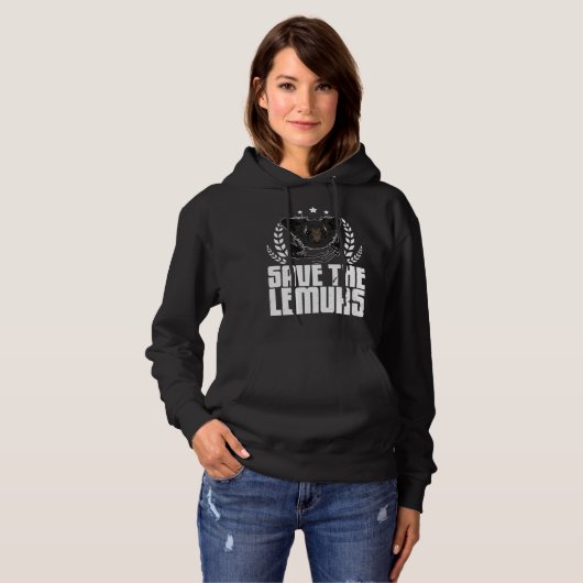 Pull À Capuche Aye Aye Primates Lemurs Madagascar 11 (Devant entier)