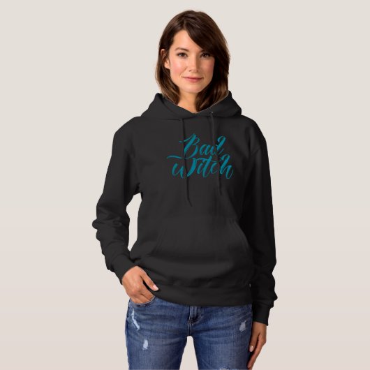 Pull À Capuche BAD WITCH drôle halloween (Devant entier)