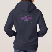 Pull À Capuche Badge de médaillon double face Harris-Walz (Dos)