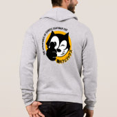 Pull À Capuche Bande dessinée chat | Full-zip pour hommes (Dos)