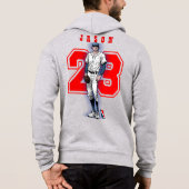 Pull À Capuche Baseball Stars & Stripes | Homme zip complet (Dos)