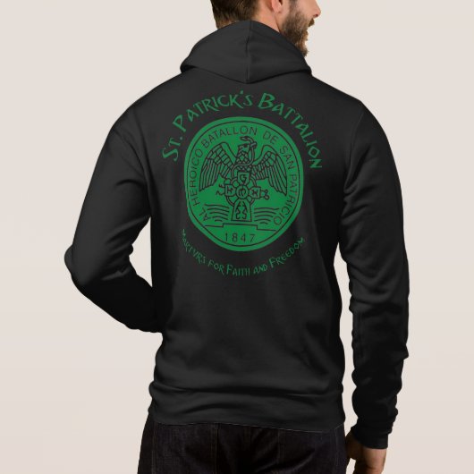 Pull À Capuche Bataillon San Patricios Irlandais Mexicain (Dos)