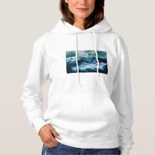 Pull À Capuche Bateau dans la mer dans la tempête