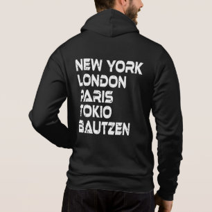 Pull À Capuche Bautzen New York Tokyo Paris Hoodie