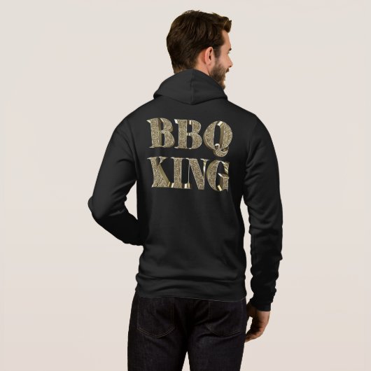 Pull À Capuche BBQ 3D Gold Bling King (Dos entier)