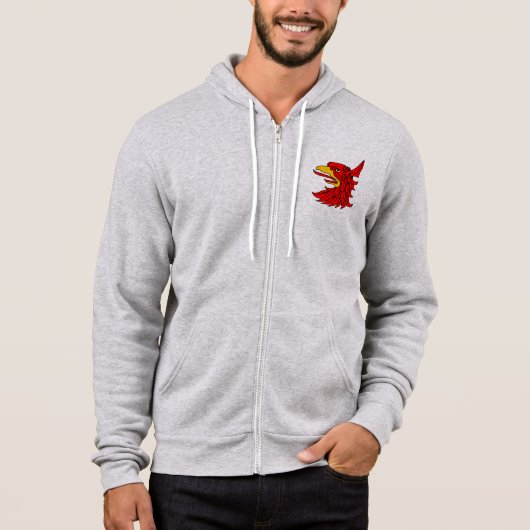 Pull À Capuche Beak de la créature rouge d'oiseaux (Devant)
