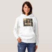 Pull À Capuche Beauté asiatique avec rose blanche (Devant entier)