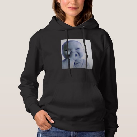 Pull À Capuche Bébé Ai Tu Jures Mème Drôle Bébé Qui Rit Mème Br (Devant)