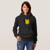 Pull À Capuche Belgique Coeur Belge Drapeau Belge Pride (Devant entier)