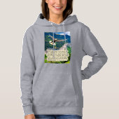 Pull À Capuche Belle Écriture d'aigle Isaïe 40:31 (Devant)