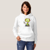 Pull À Capuche Belle Robot Rétro Cartoon Amusant IA Tech Art numé (Devant entier)