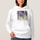 Pull À Capuche Belles Fleurs De Wisteria En Aquarelle (Devant)