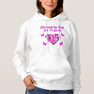 PULL À CAPUCHE BÉNÉFICIÉ 75E ANNIVERSAIRE CONCEPTION FLORALE