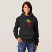 Pull À Capuche Bénin Drapeau Afrique Continent Silhouette Cadeau (Devant entier)