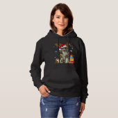 Pull À Capuche Berger australien Noël Chien renne drôle X (Devant entier)