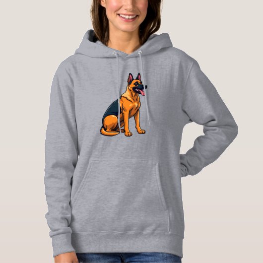 Pull À Capuche Berger belge Malinois (1) (Devant)
