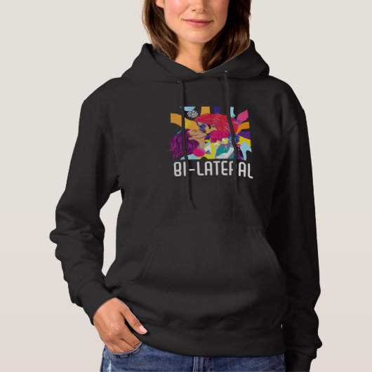 Pull À Capuche Bi Lateral Bisexual Rainbow Pride Bisexuality LGBT (Devant)