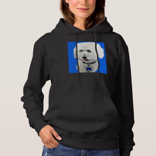 Pull À Capuche Bichon Bleu (Devant)
