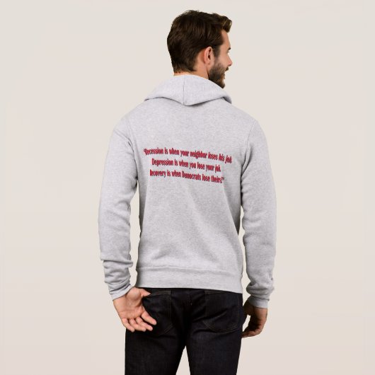 Pull À Capuche Biden-Récession- (Dos entier)