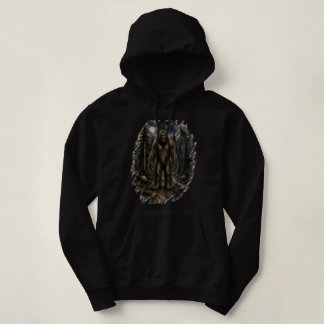 Pull À Capuche Bigfoot au clair de lune Forêt aquarelle libre Cry