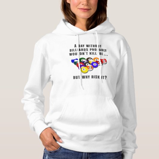 Pull À Capuche Billiard Snooker Pool Billiards Drôle Idée cadeau (Devant)