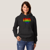 Pull À Capuche Bisexual Gay Queer Trans LGBTQ Rainbow Heart Rainb (Devant entier)