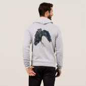 Pull À Capuche Black Crow Master of Time Illustration Grey clair (Dos entier)