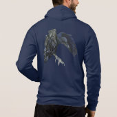 Pull À Capuche Black Crow Master of Time Illustration Marine Blue (Dos)