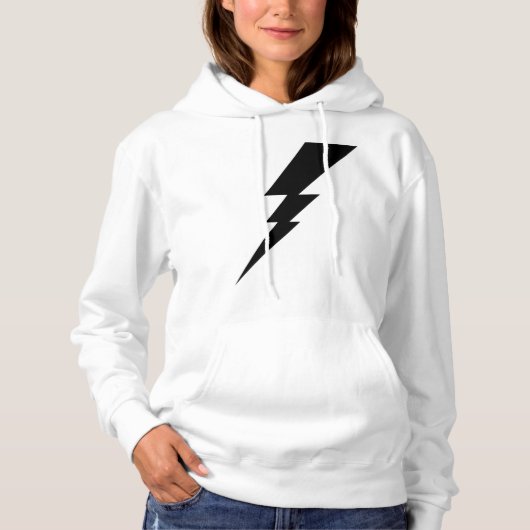 Pull À Capuche Black Flash Lightning Bolt Femme (Devant)