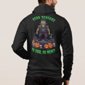 Pull À Capuche 🖤 Black Frankenstein Halloween Sweatshirt 💀 🎃 U (Dos)