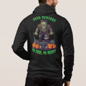 Pull À Capuche 🖤 Black Frankenstein Halloween Sweatshirt 💀 🎃 U (Dos)