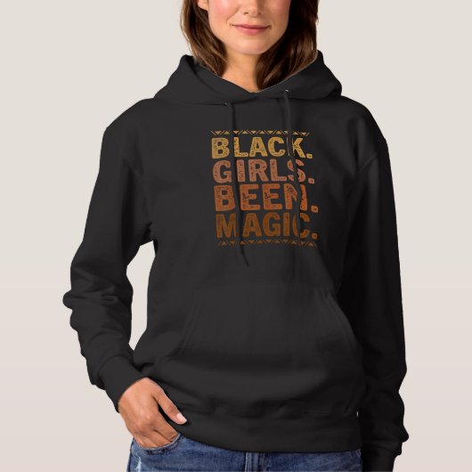 Pull À Capuche Black Girls Been Magic Melanin African American Hi (Devant)