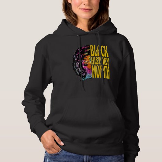 Pull À Capuche Black History Month 247365 African American Pride  (Devant)