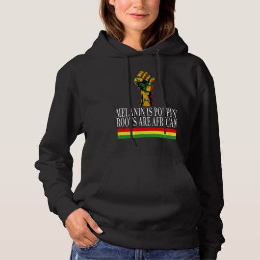 Pull À Capuche Black History Month African Strong  For Women Men (Devant)
