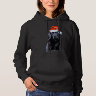 Pull À Capuche Black Labrador Christmas Cute Santa Dog