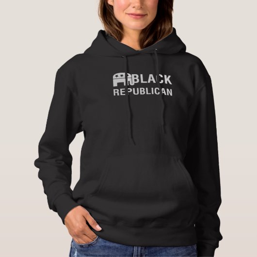 Pull À Capuche Black Republican Make America Great Political Part (Devant)