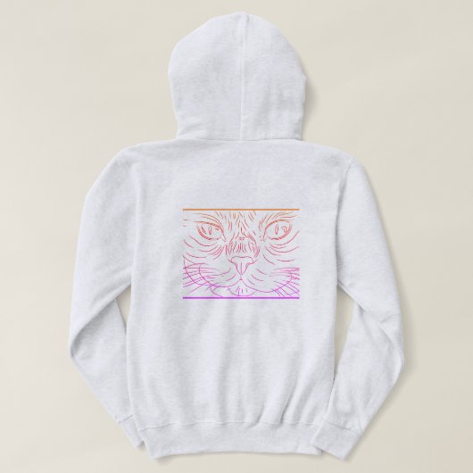 Pull À Capuche Black@White Chat pour femme (Design dos)