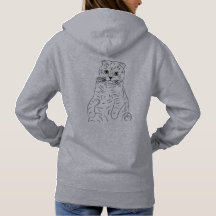 Black@White Repos de chat pour femme gris