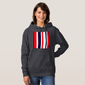 Pull À Capuche Blancs, Bleus Et Rouges (Devant entier)