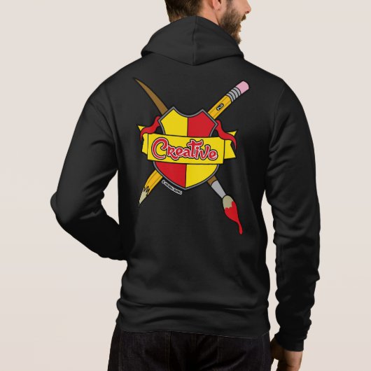 Pull À Capuche Blason Créatif de Chemise Graphiques Screwball Fer (Dos)