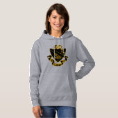 Pull À Capuche Blason de Phi Chi Theta | Or et Noir (Devant entier)