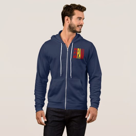 Pull à capuche bleu ESPANA (Devant entier)