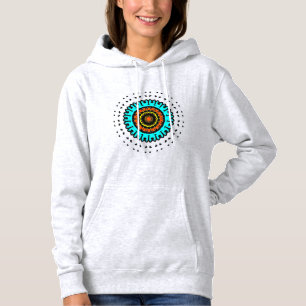 Pull À Capuche Bleu Orange Zen